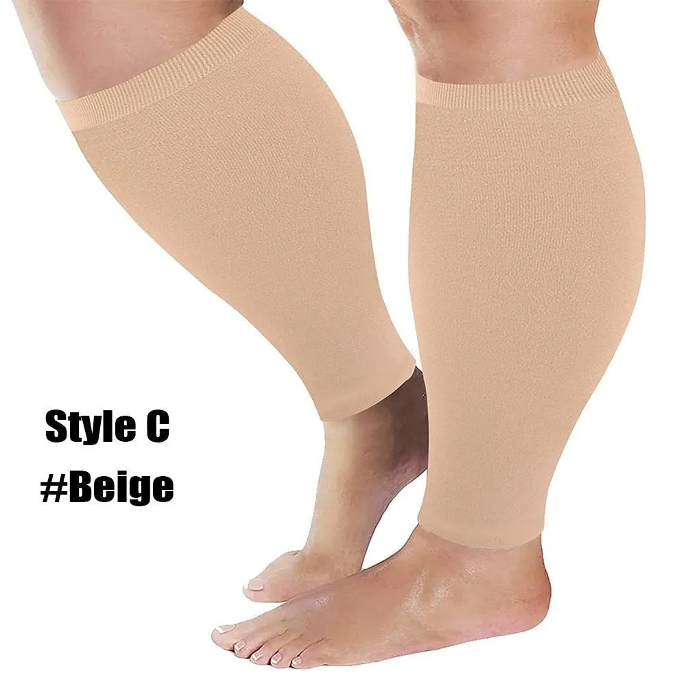 1 Pair Elastic High Stockings Calf Sleeves for Travel Work Fatigue Relief