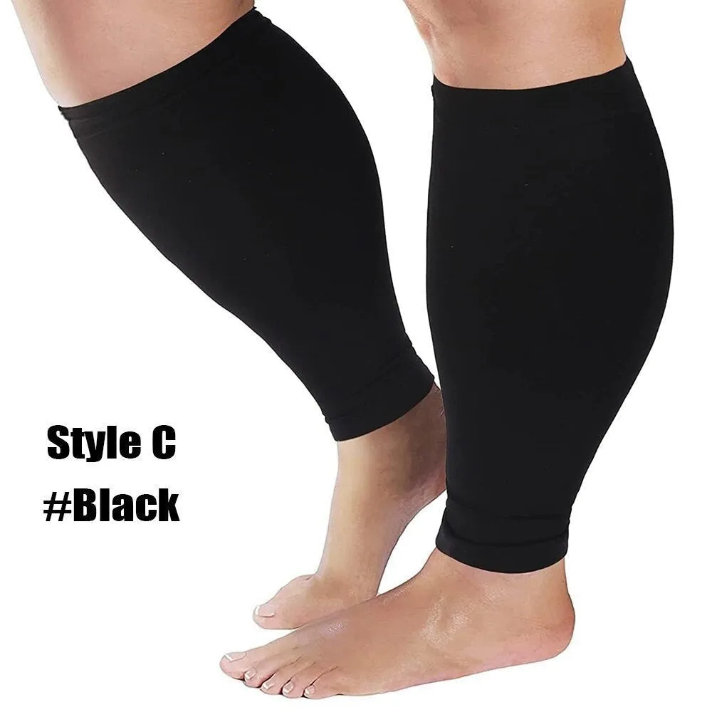 1 Pair Elastic High Stockings Calf Sleeves for Travel Work Fatigue Relief