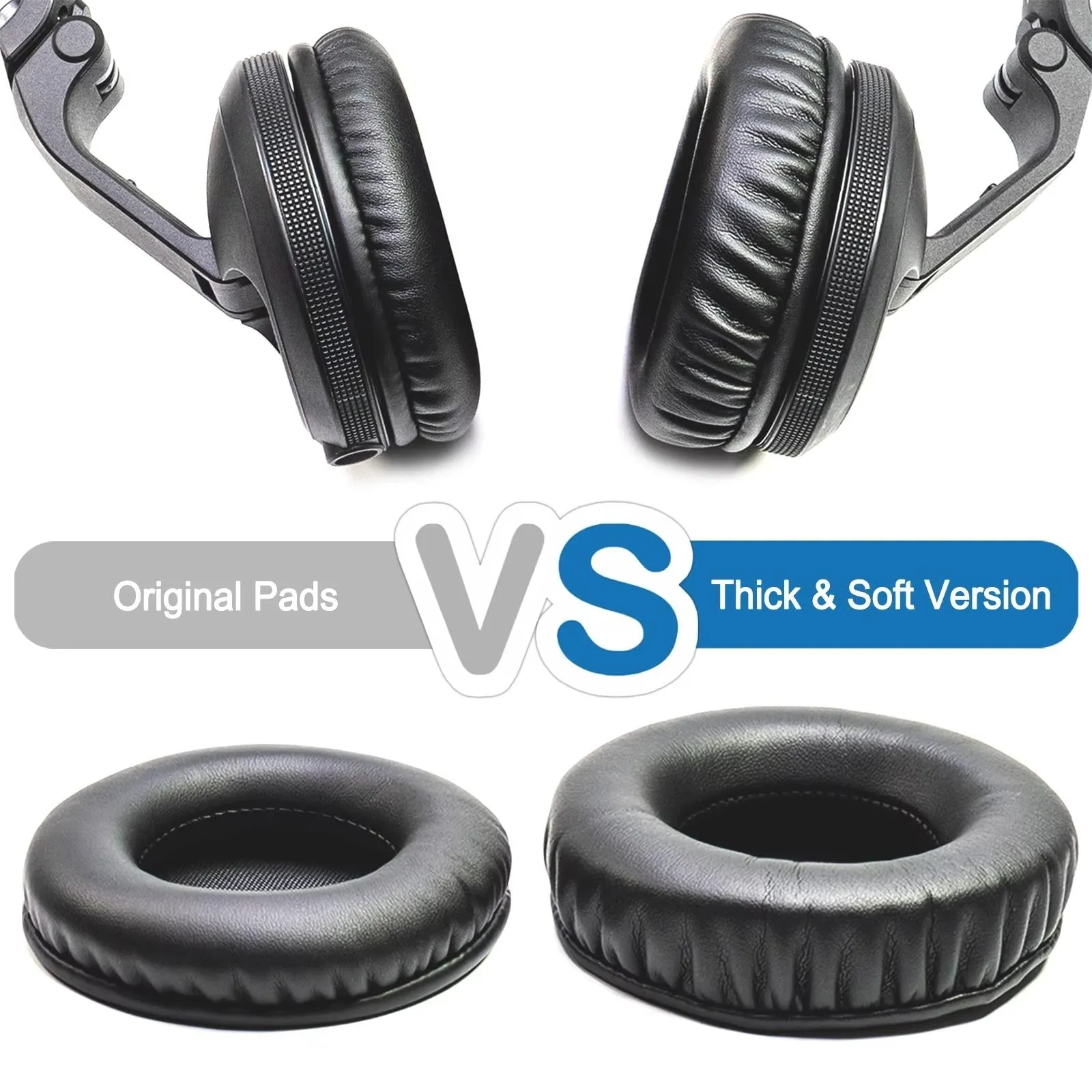 1 Pair Headphone Ear Pads For Pioneer Hdj X Series Black