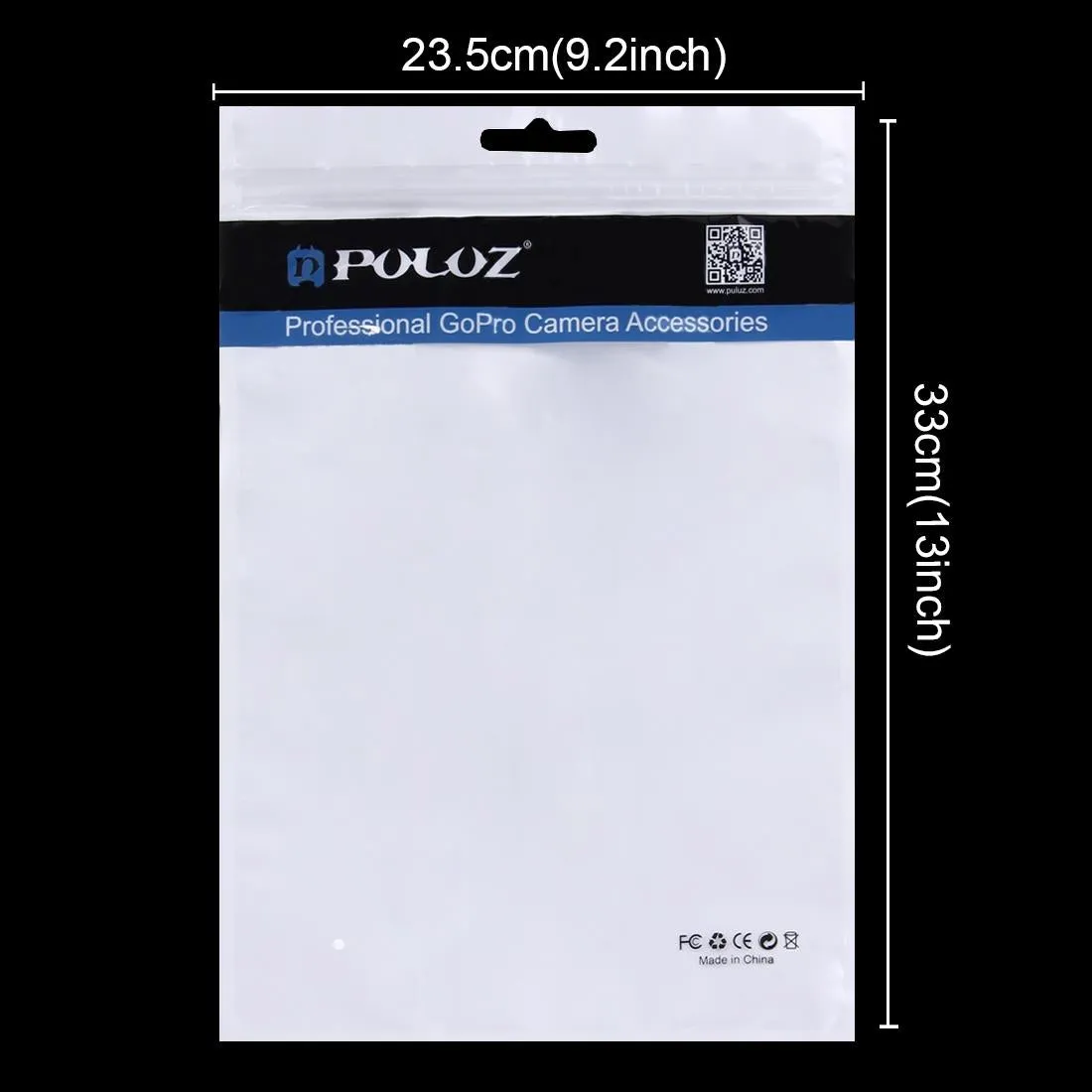 10-pack Clear Front Pearl Jewelry Zip Lock Bags with Hang Hole - Xl Size 33cm x 23.5cm