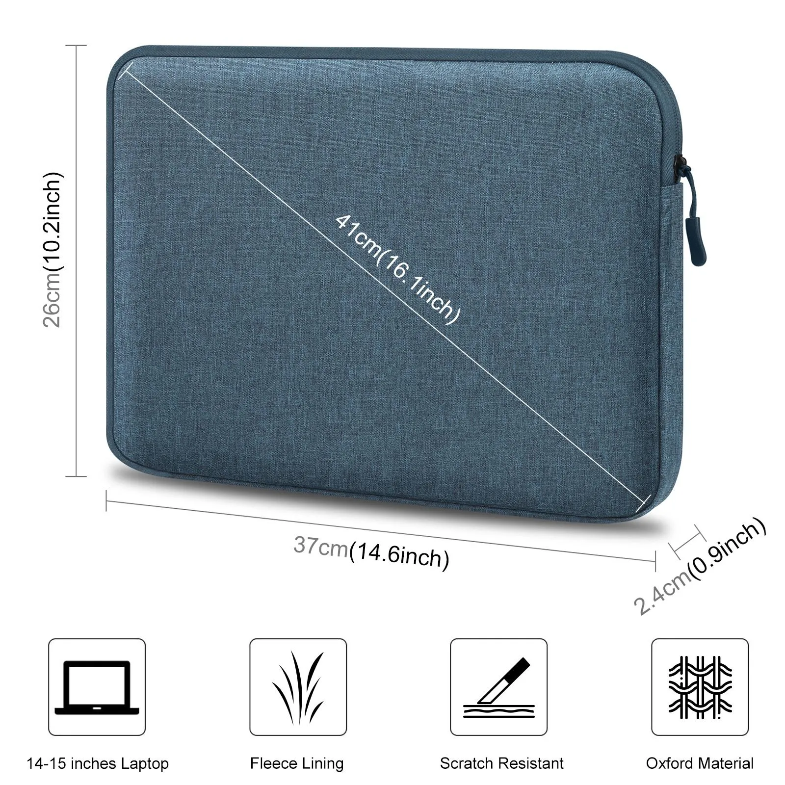 14-15 Inch Laptop Sleeve Briefcase Bag with Zipper