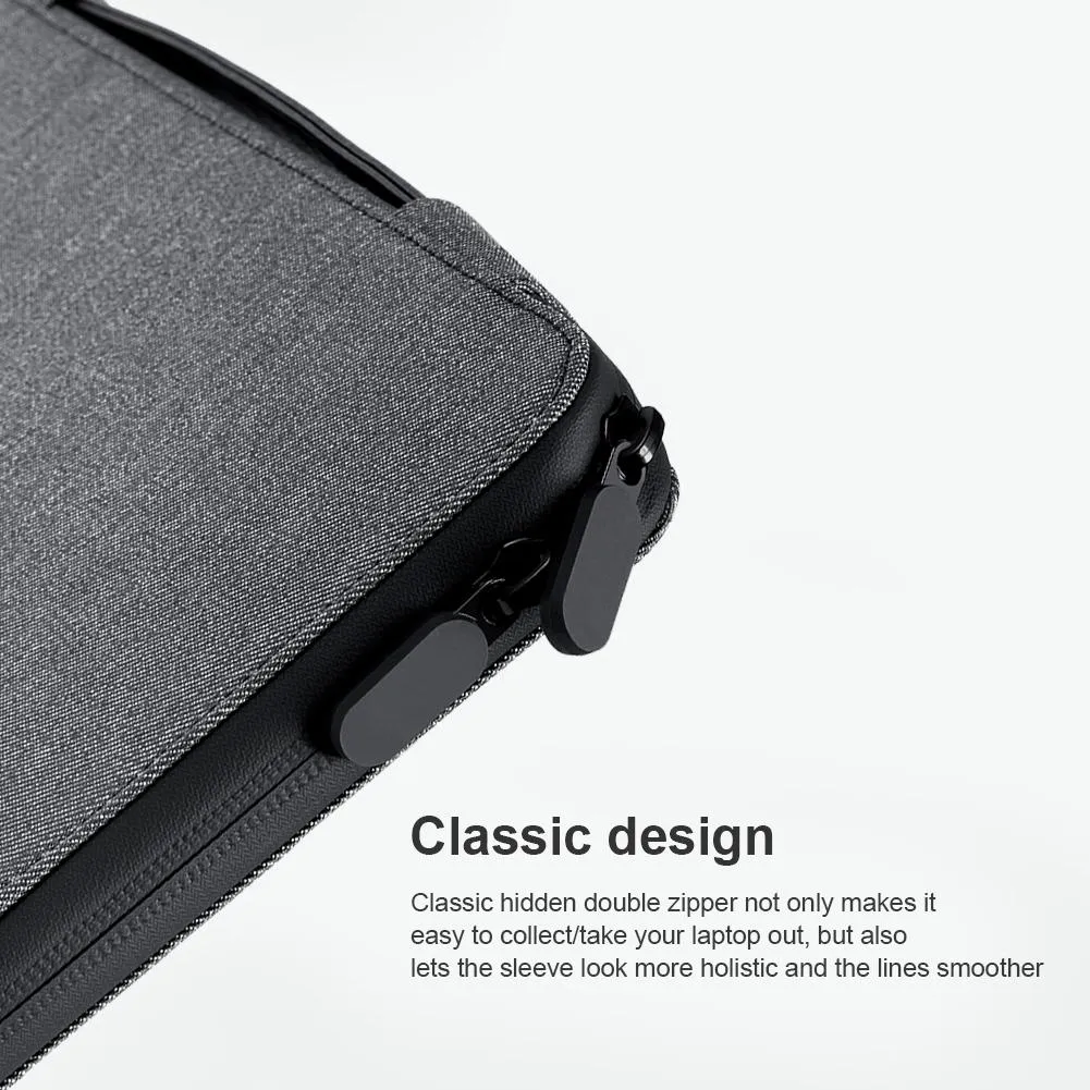 14 Inch Multifunctional Laptop Storage Bag with Holder - Black