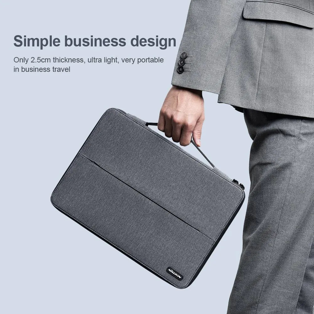 14 Inch Multifunctional Laptop Storage Bag with Holder - Black