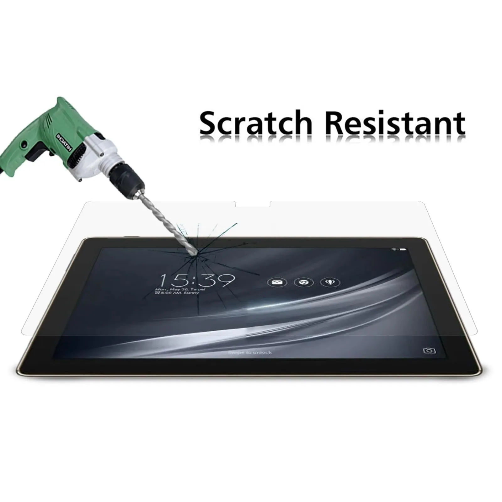 2-Pack Tempered Glass Film For Asus Zenpad 10 Z301Mfl - 9H 2.5D Explosion-Proof