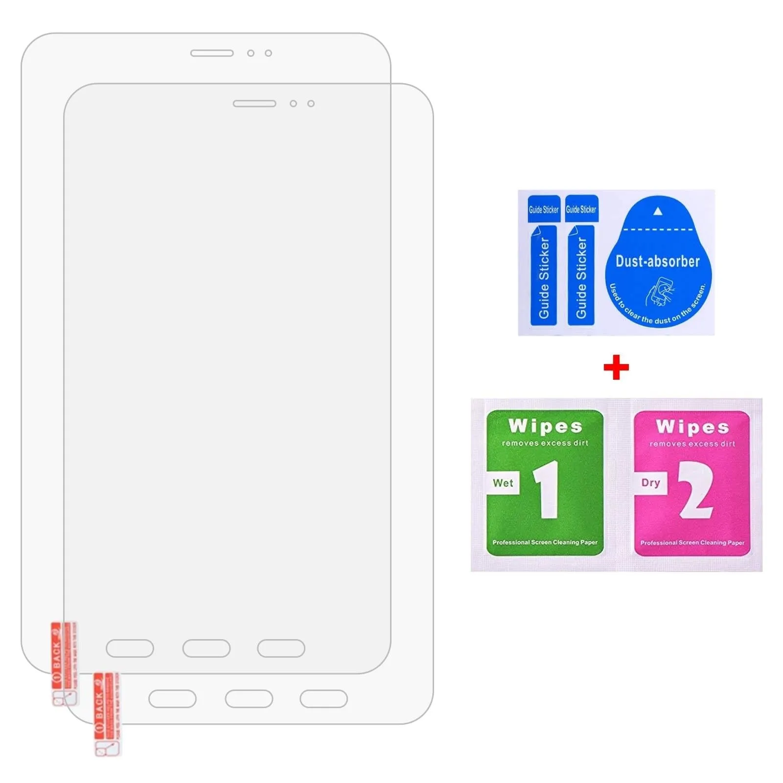 2-pack Tempered Glass Film for Samsung Galaxy Tab A9 Plus / Active5 / A9 - 9h 0.3mm