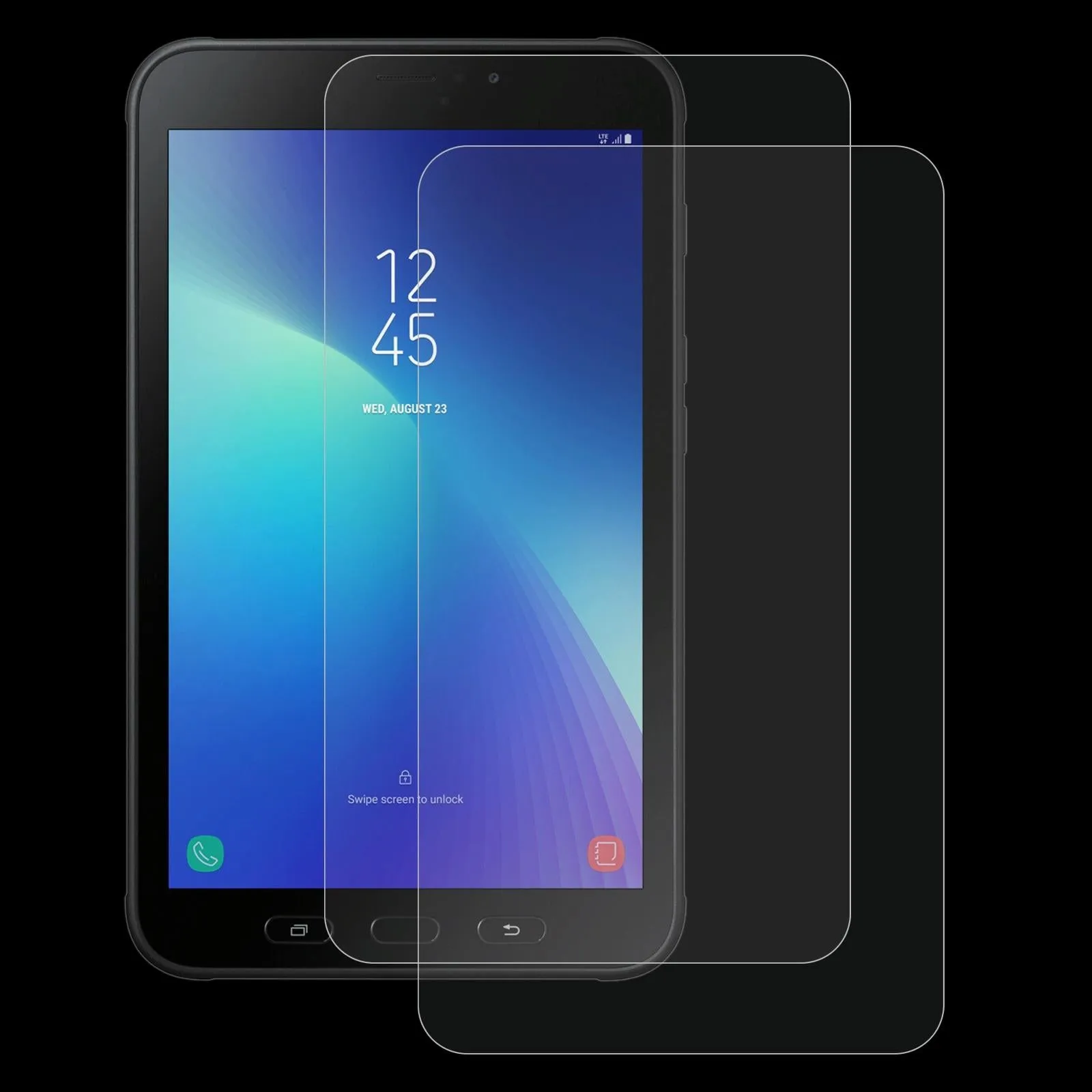 2-pack Tempered Glass Film for Samsung Galaxy Tab Active 2