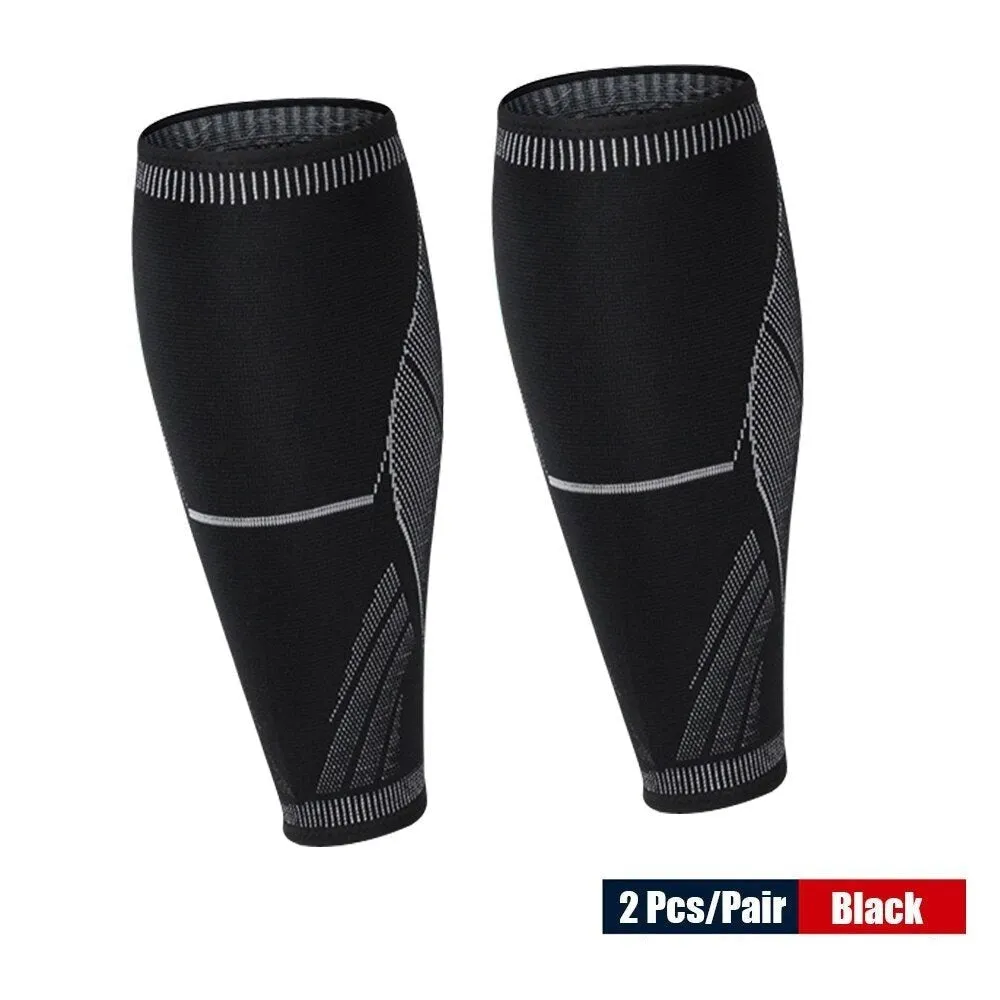 2pcs/pair Professional Knitting Calf Shin Guard Leg Sleeves for Running Cycling Training