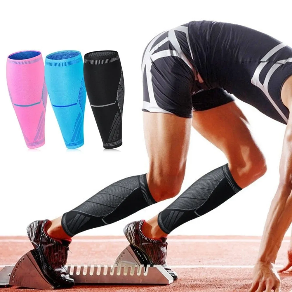 2pcs/pair Professional Knitting Calf Shin Guard Leg Sleeves for Running Cycling Training