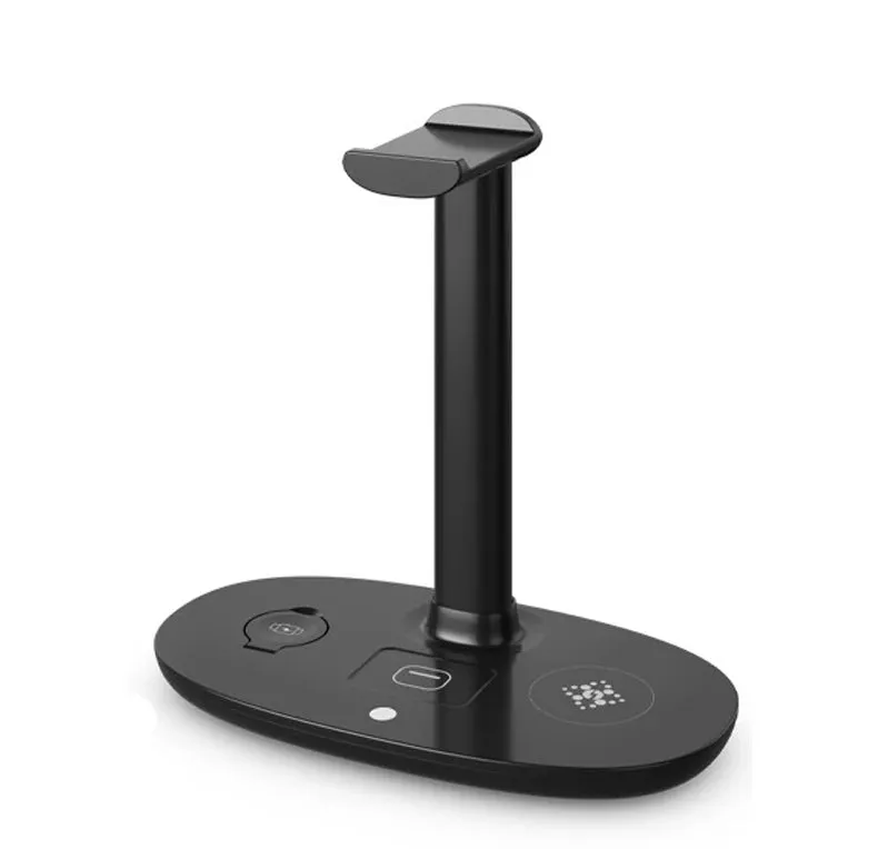 4in1 Headphones Stand for Airpods Max Detachable Headset Holder Hanger Wireless Charger for IOS Phone Watch Bluetooth Headset