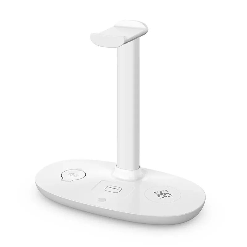 4in1 Headphones Stand for Airpods Max Detachable Headset Holder Hanger Wireless Charger for IOS Phone Watch Bluetooth Headset