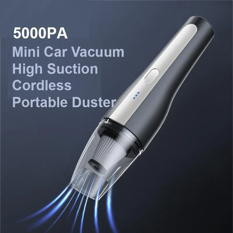 5000Pa Handheld Cordless Car Vacuum Cleaner | Powerful Suction | Portable | Mini | Wet & Dry Use
