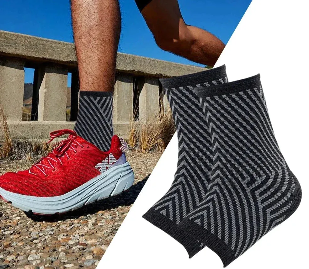 Ankle Compression Socks for Men Women Running Tendonitis and Flat Feet Relief