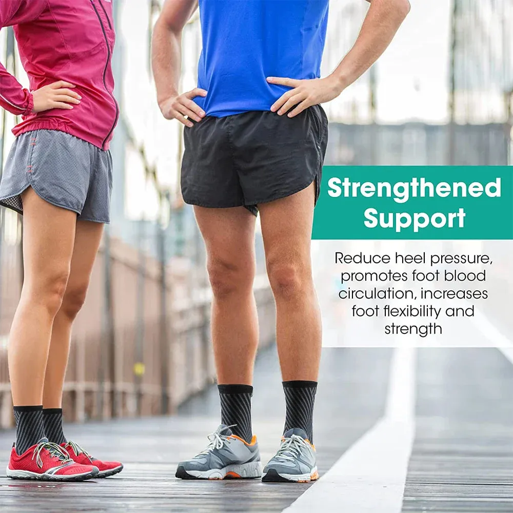 Ankle Compression Socks for Men Women Running Tendonitis and Flat Feet Relief