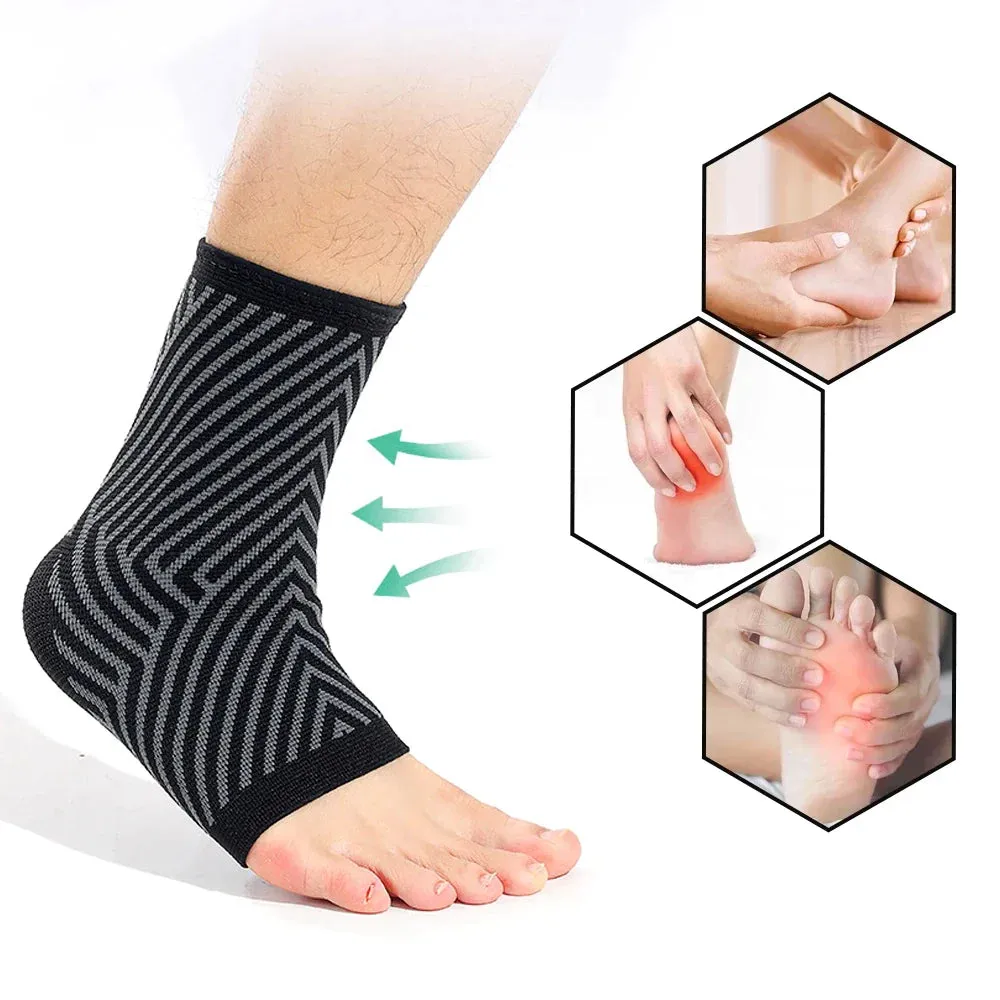 Ankle Compression Socks for Men Women Running Tendonitis and Flat Feet Relief