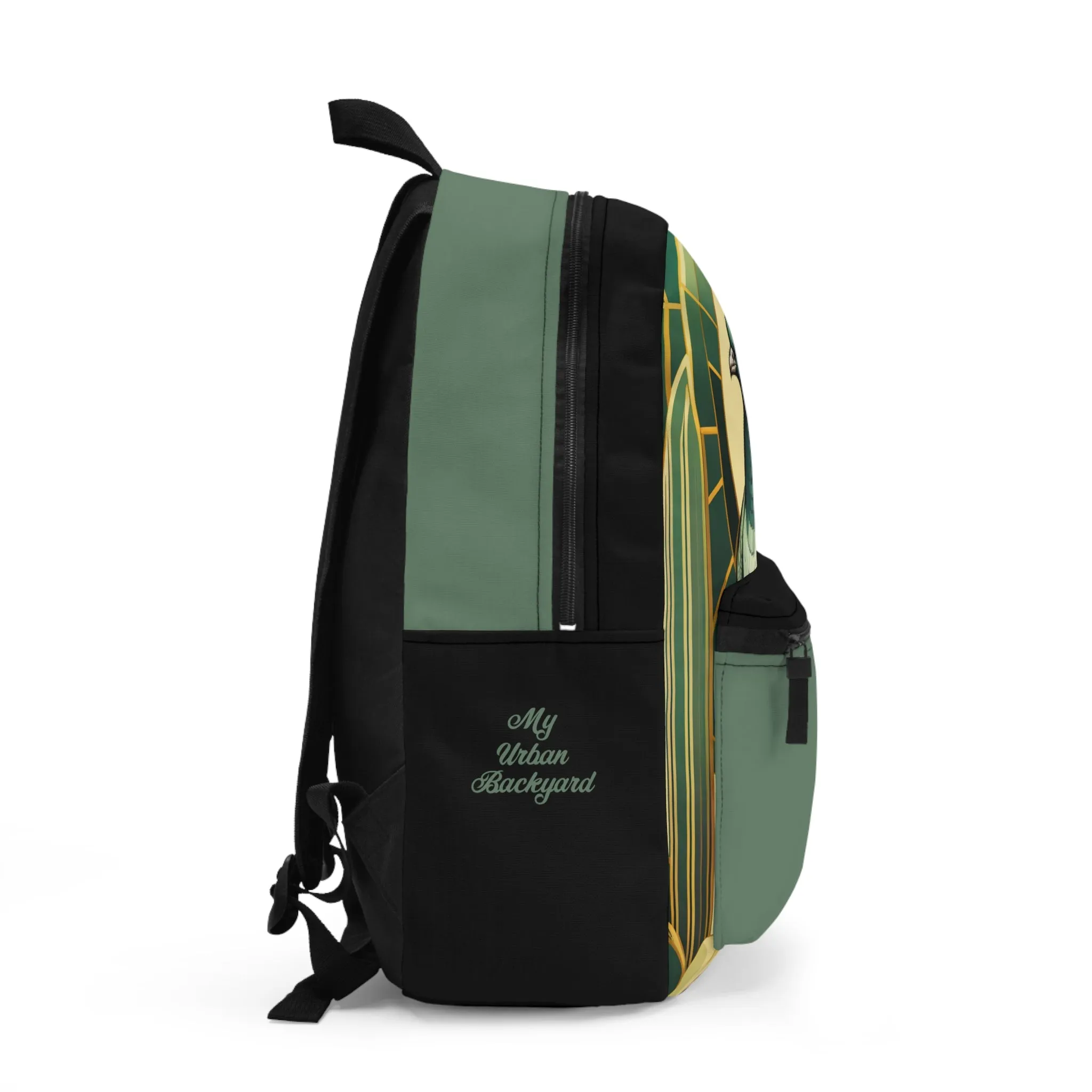 Art Deco Pigeon, Backpack with Computer Pocket and Padded Back
