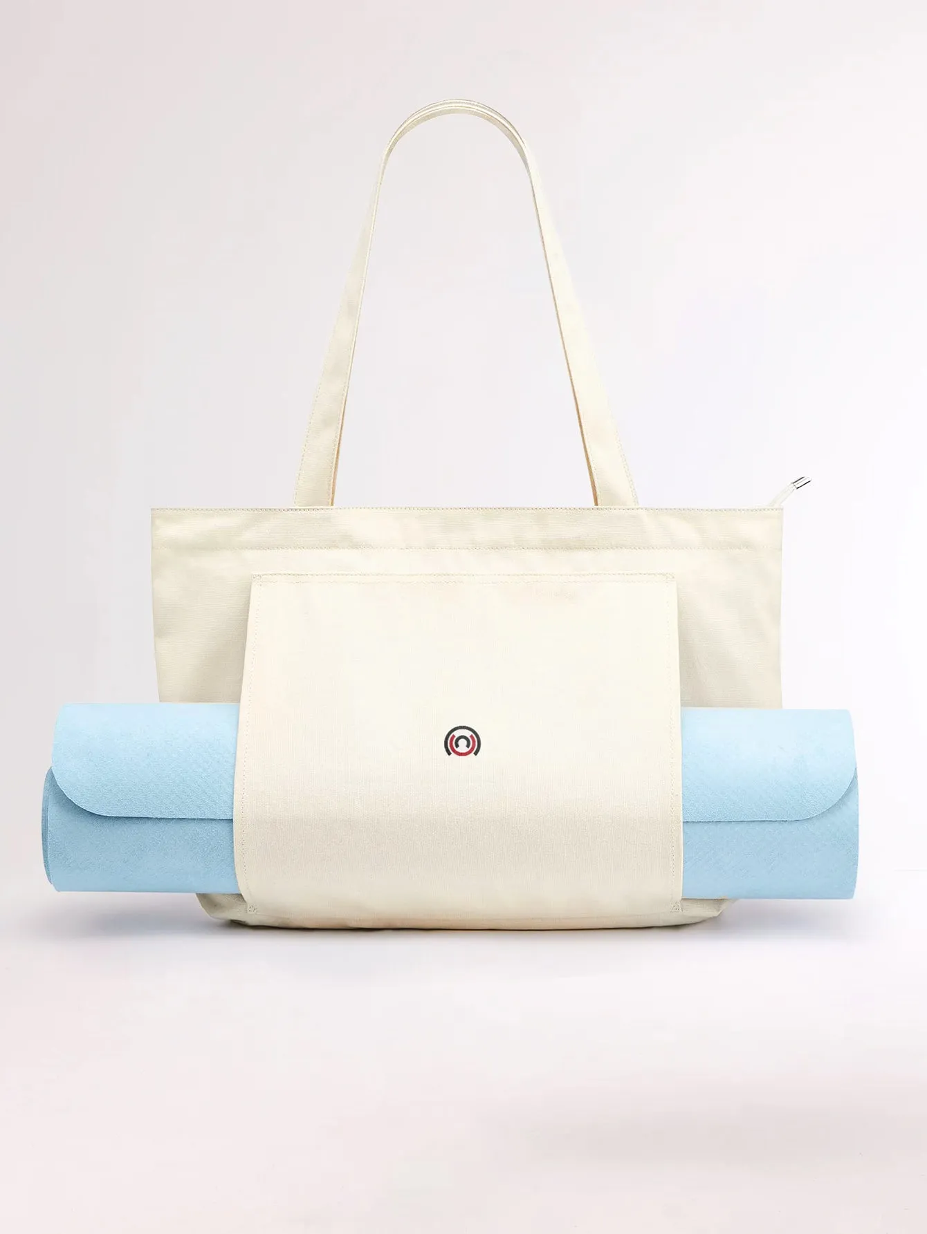 Canvas Tote Bag with Yoga Mat Carrier Pocket (Without Mat)
