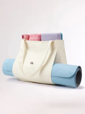 Canvas Tote Bag with Yoga Mat Carrier Pocket (Without Mat)