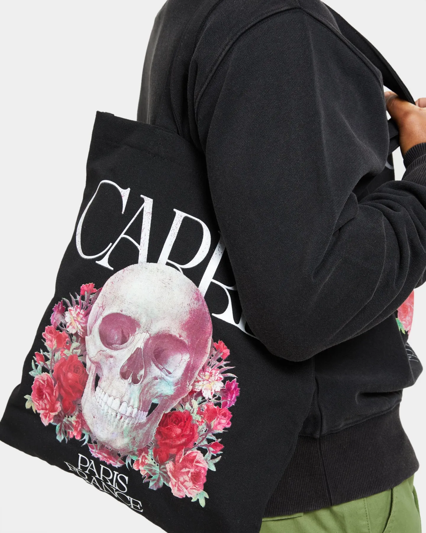 Carre Rosewide Vintage Tote Bag Washed Black