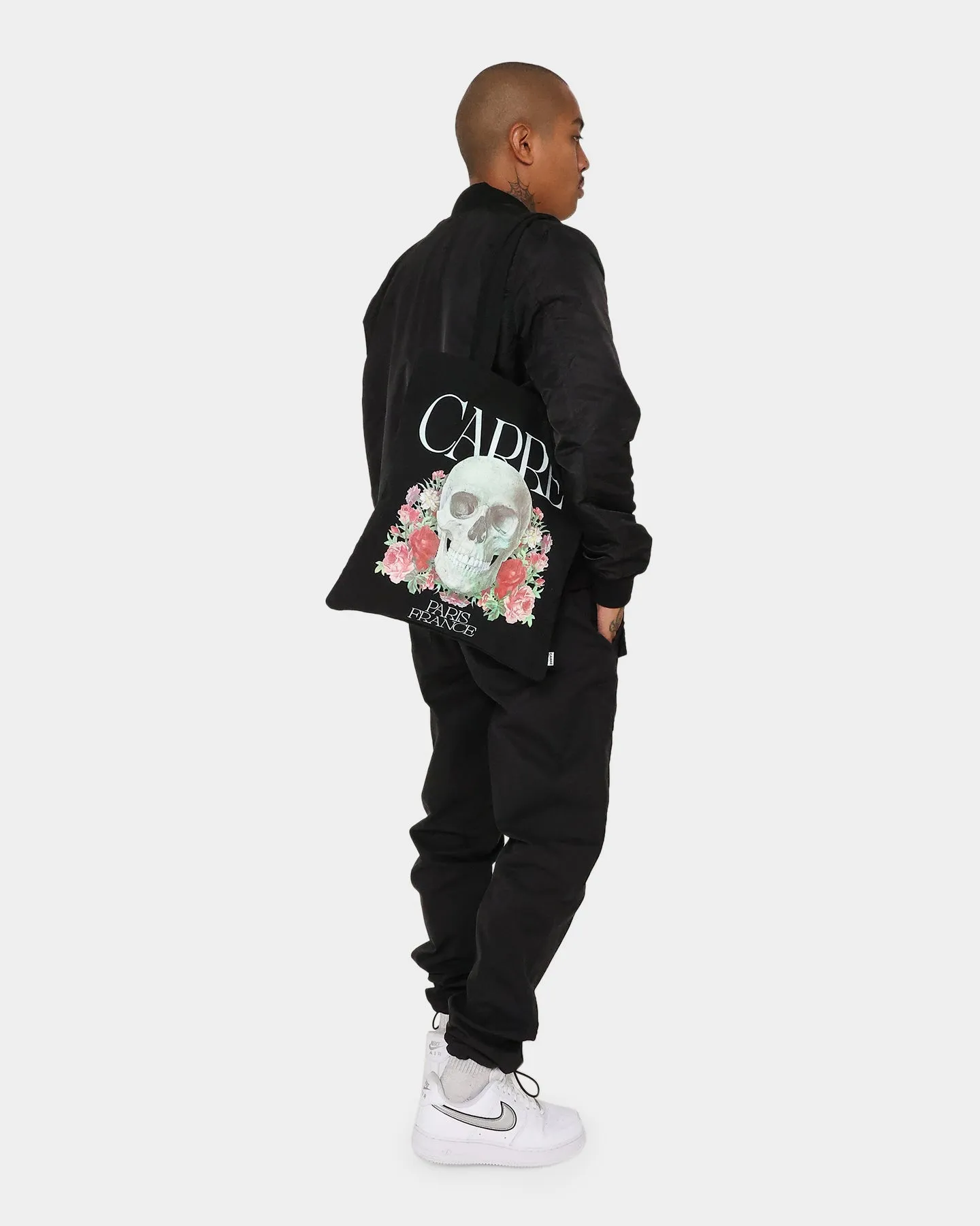 Carre Rosewide Vintage Tote Bag Washed Black