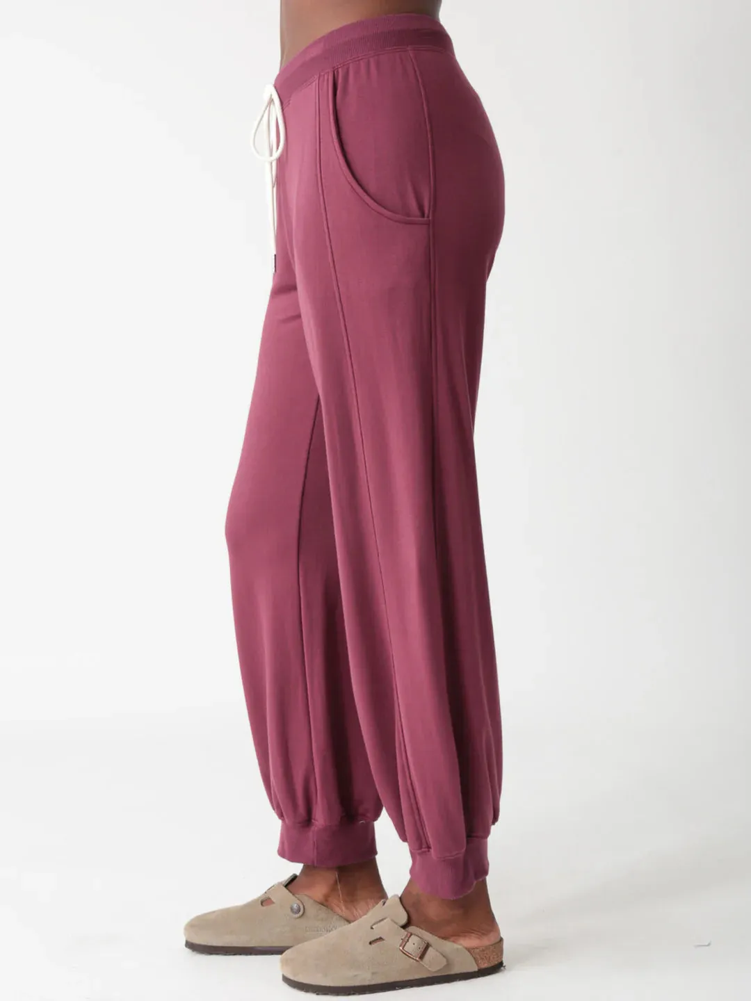 Electric and Rose Balloon Sweatpants in Merlot