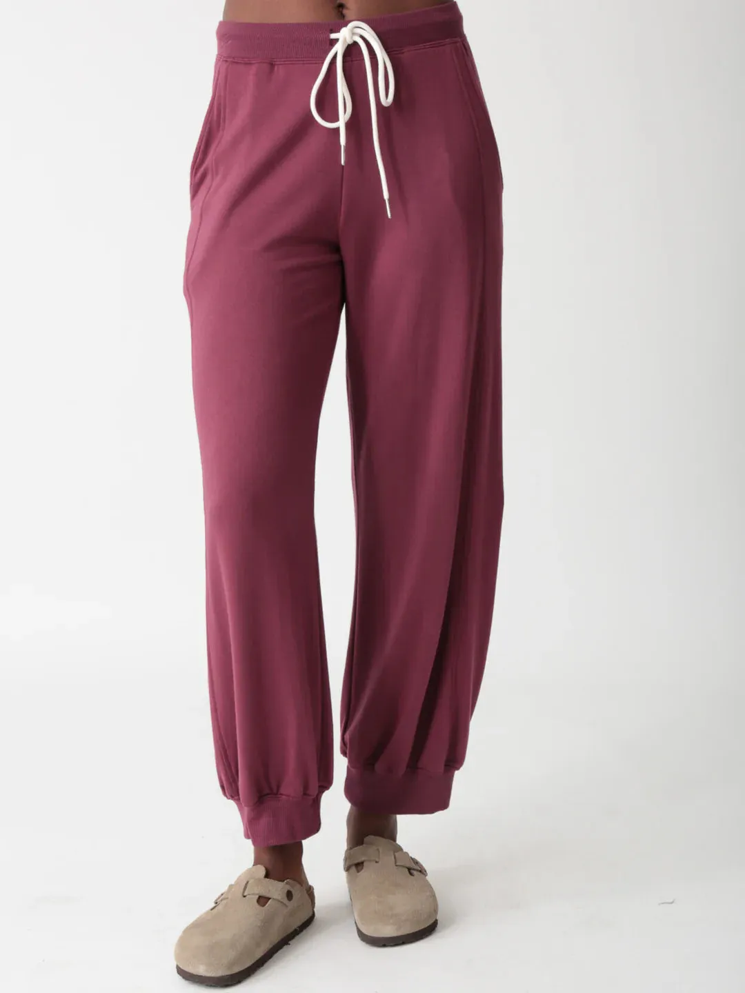 Electric and Rose Balloon Sweatpants in Merlot