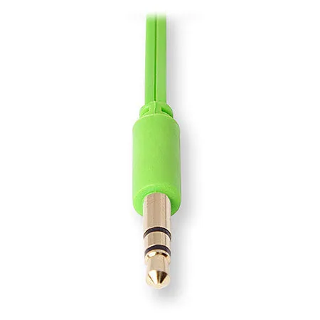 Headphone Splitter Adapter | Headphone Splitter Adapter | Retractable Cord | Green