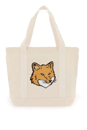 Maison Kitsune fox head tote bag