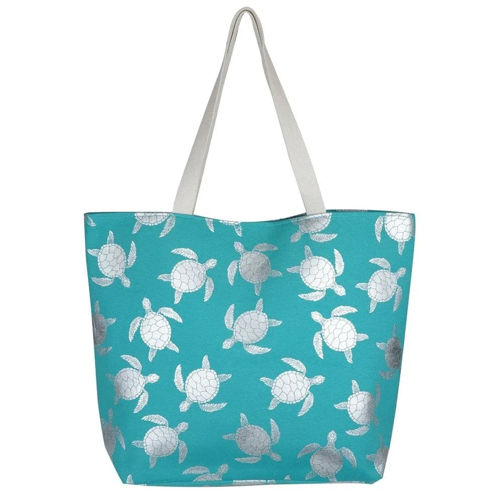 MB0124 Gold Foil Turtle Beach Bag