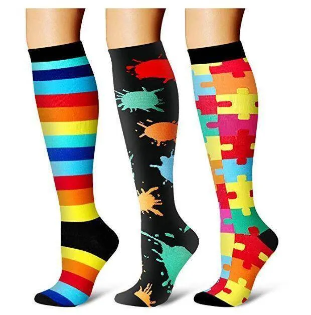 ROYALUCK Compression Socks Compression Stockings(3 Pairs) for Women & Men-Workout And Recovery