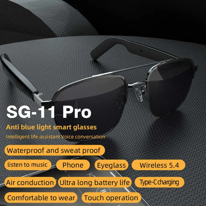 SG11 برو ، سماعة رأس ذكية يمكن ارتداؤها مزودة . SG11 Pro, Smart Wearable Headphone