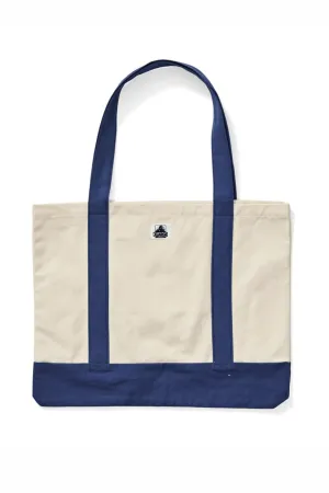 X-LARGE 91 CONTRAST TOTE - BLUE/NATURAL