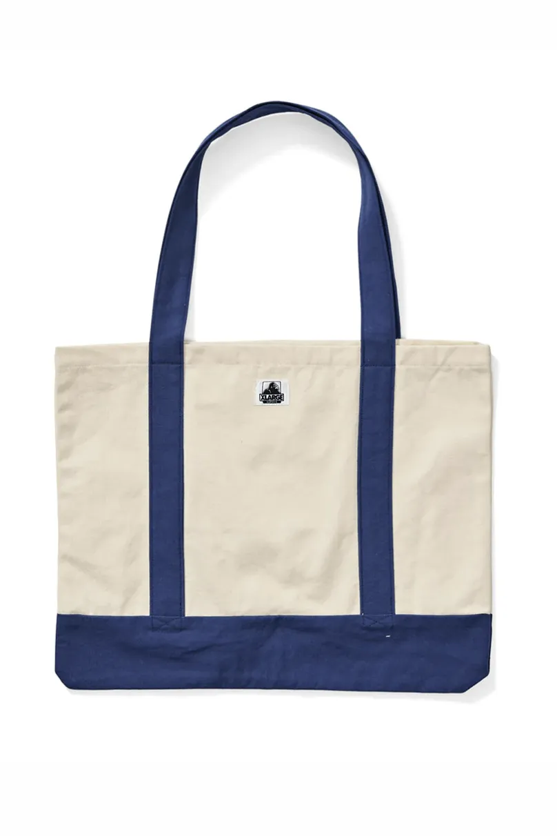X-LARGE 91 CONTRAST TOTE - BLUE/NATURAL